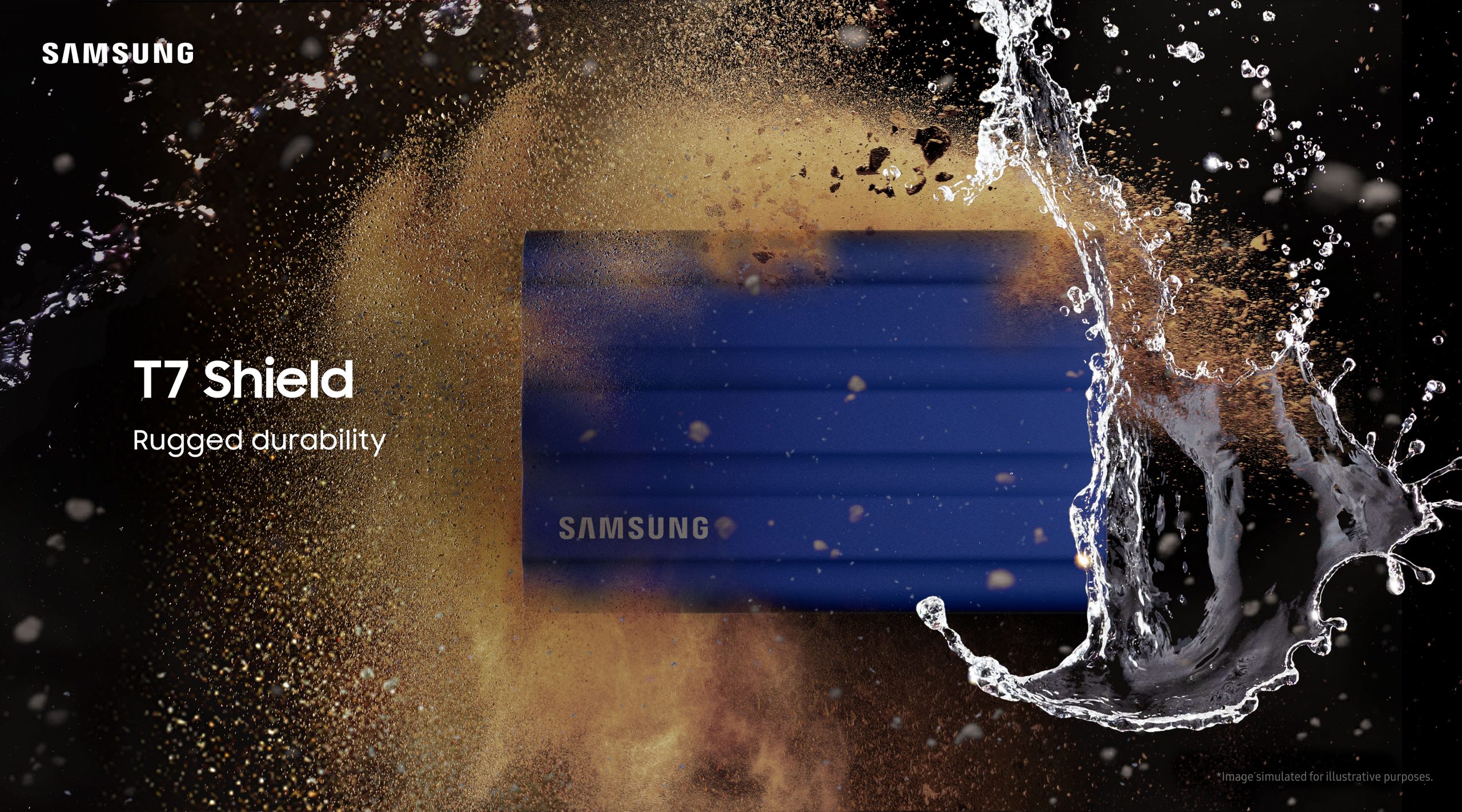 Odolný přenosný SSD disk Samsung T7 Shield je zárukou bezpečnosti a rychlého přenosu dat pro kreativní profesionály  i běžné uživatele na cestách