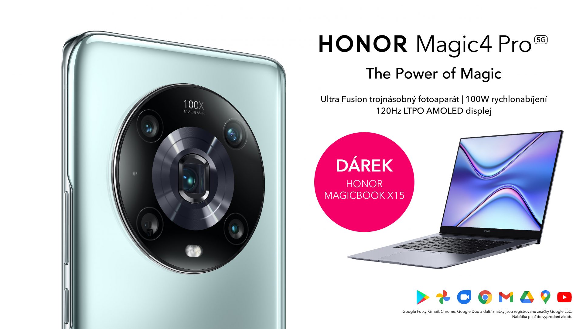 Prémiový vlajkový mobilní telefon HONOR Magic4 Pro je ode dneška v prodeji v České republice. Navíc máte super výkonný HONOR MagicBook X15 zdarma jako dárek!