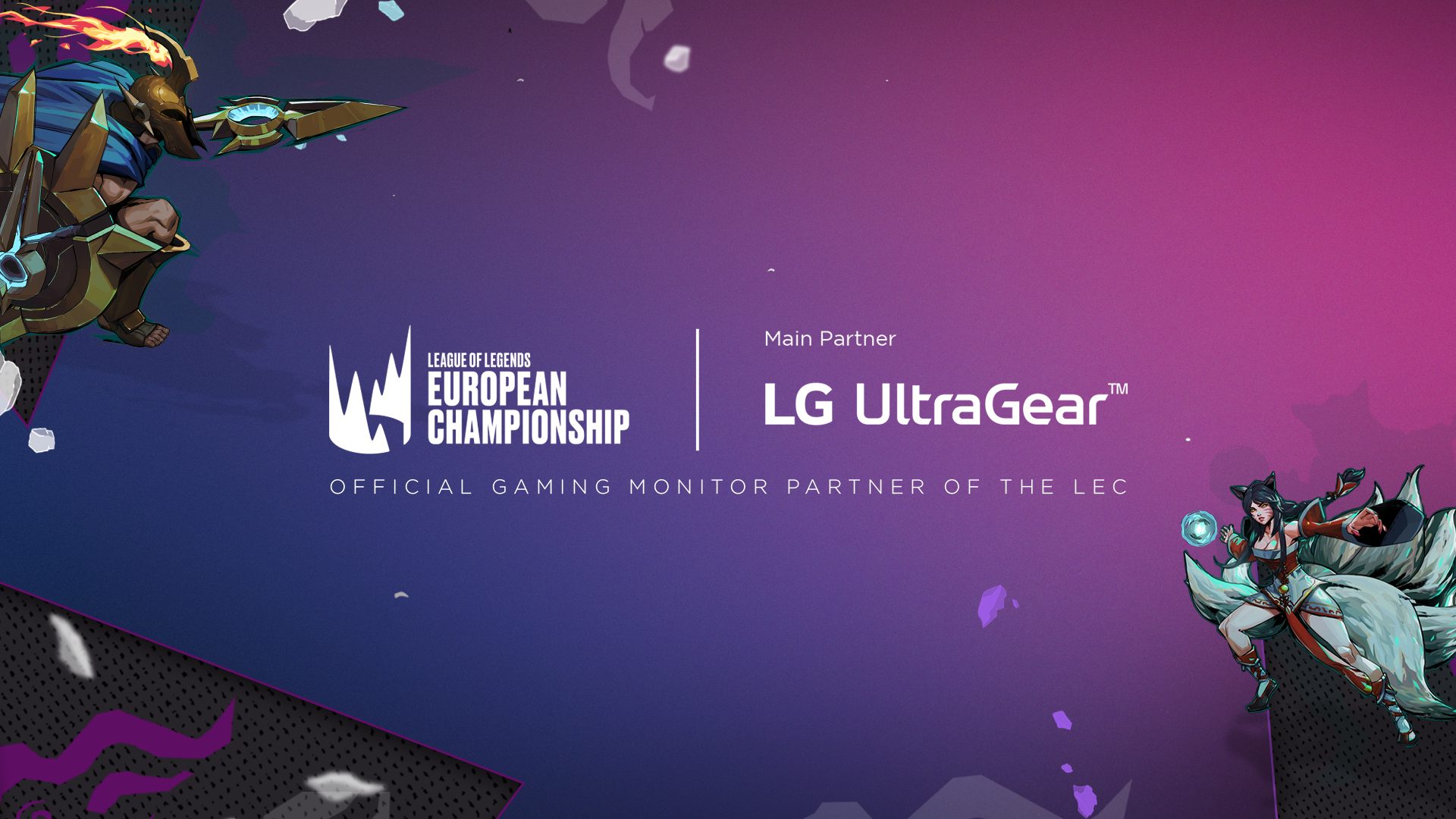 Monitory LG Ultragear ohromí během letní sezóny LEC 2022 profesionály i fanoušky esportu