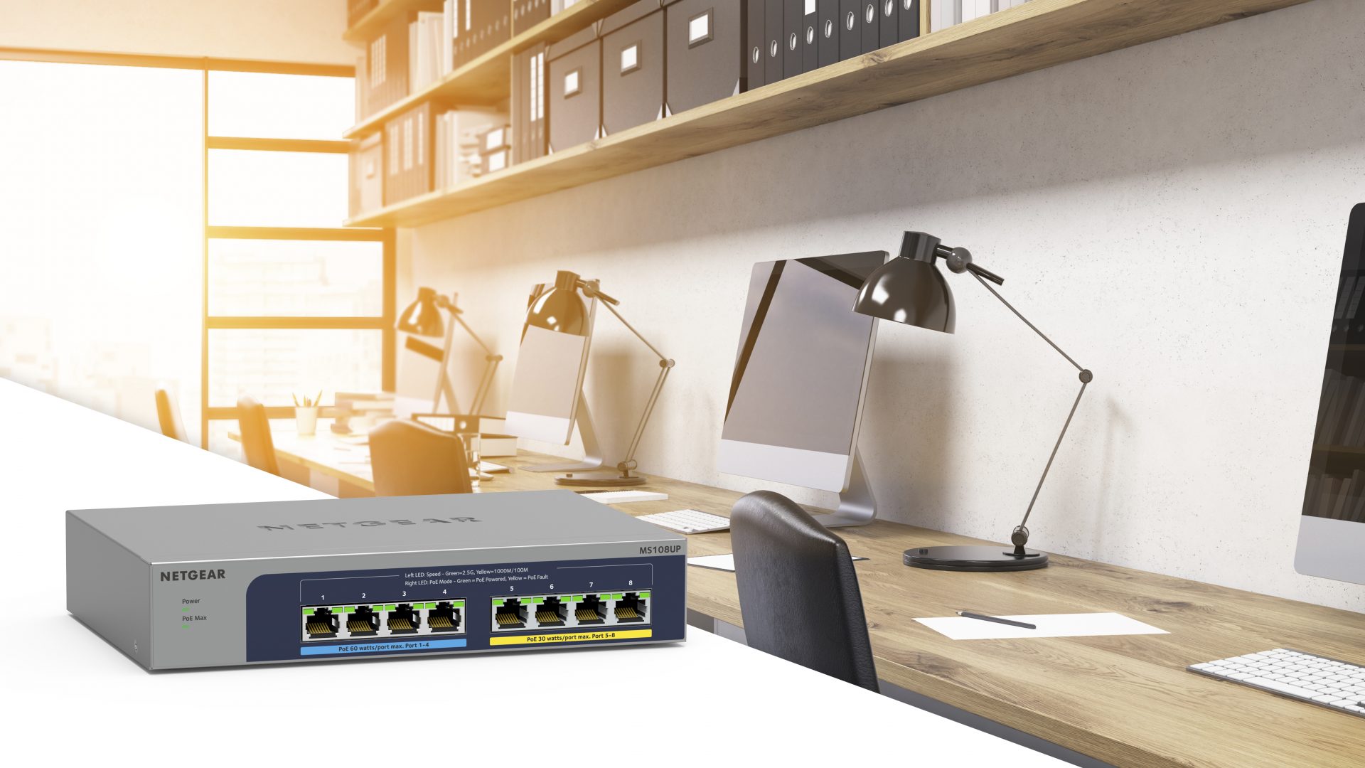 NETGEAR uvádí nespravovaný přepínač MS108UP, ideální doplněk k přístupovým bodům s Wi-Fi 6