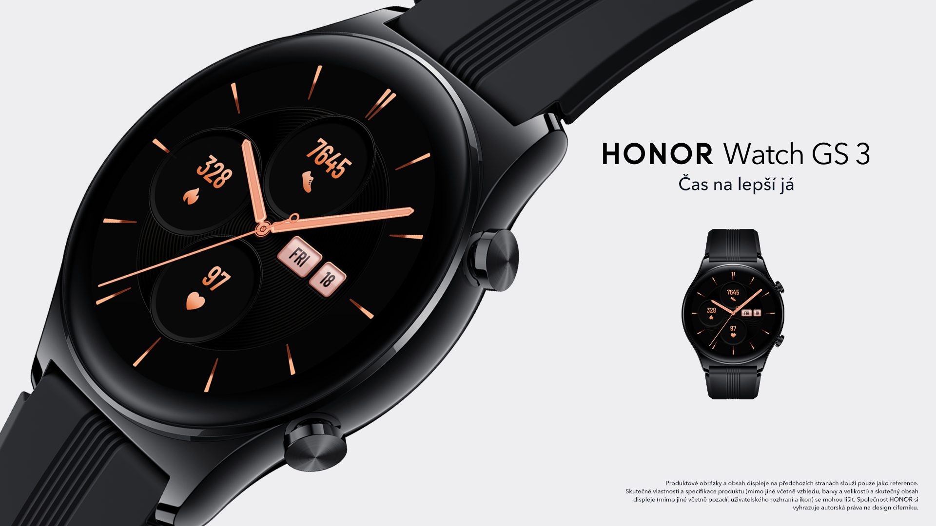 Do Česka přicházejí prémiové a stylové chytré hodinky HONOR Watch GS 3 s vylepšeným a velmi přesným měřením srdečního tepu