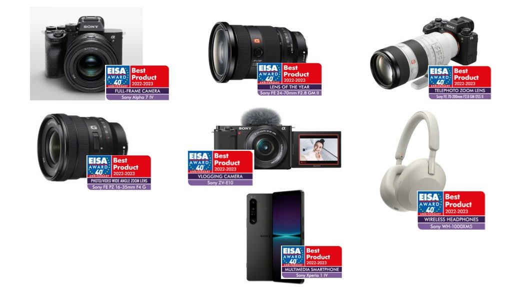 Společnost Sony slaví zisk osmi ocenění EISA Awards 2022, včetně ,Full-frame fotoaparát` pro Alpha 7 IV a ,Multimediální smartphone` pro model Xperia 1 IV 5G