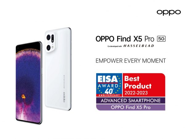 Do třetice všeho dobrého: OPPO opět získává ocenění EISA ADVANCED SMARTPHONE 2022–2023 a k tomu i EISA IN-EAR HEADPHONES 2022–2023