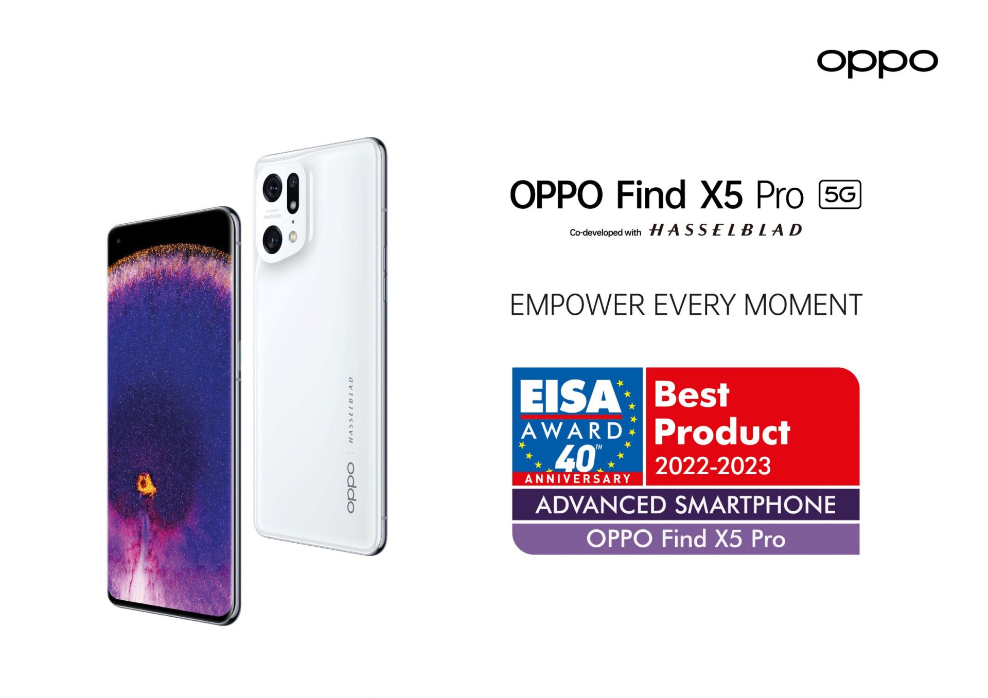 Do třetice všeho dobrého: OPPO opět získává ocenění EISA ADVANCED SMARTPHONE 2022–2023 a k tomu i EISA IN-EAR HEADPHONES 2022–2023