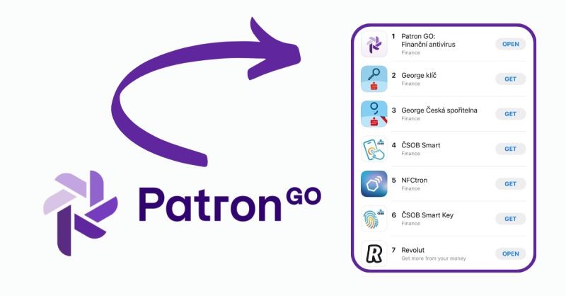 Aplikací číslo jedna ve financích je Patron GO