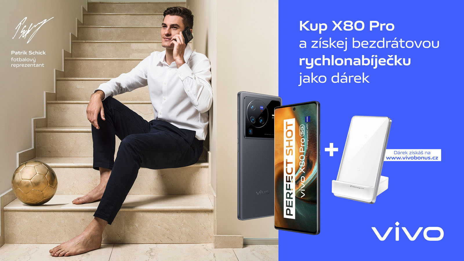 vivo X80 Pro pořídíte v srpnu s bezdrátovou rychlonabíječkou vivo Flash Charge 50W zdarma