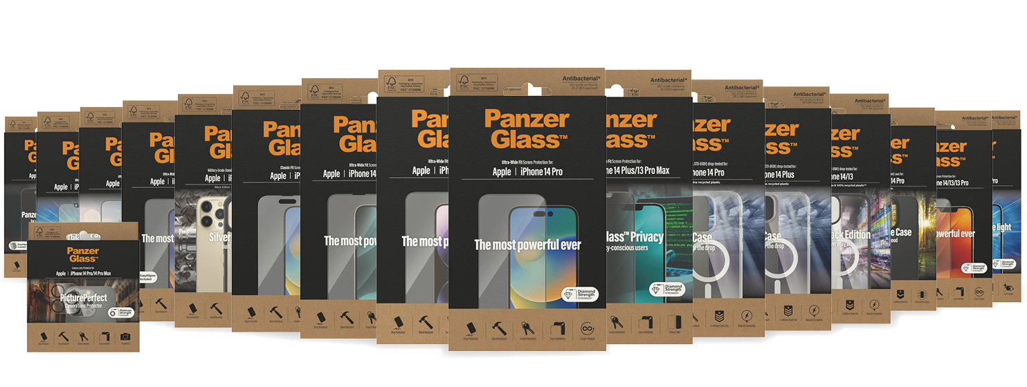 PanzerGlass™ představuje příslušenství pro řadu telefonů iPhone 14 v hlavní roli s extrémně odolnými skly a MagSafe kryty
