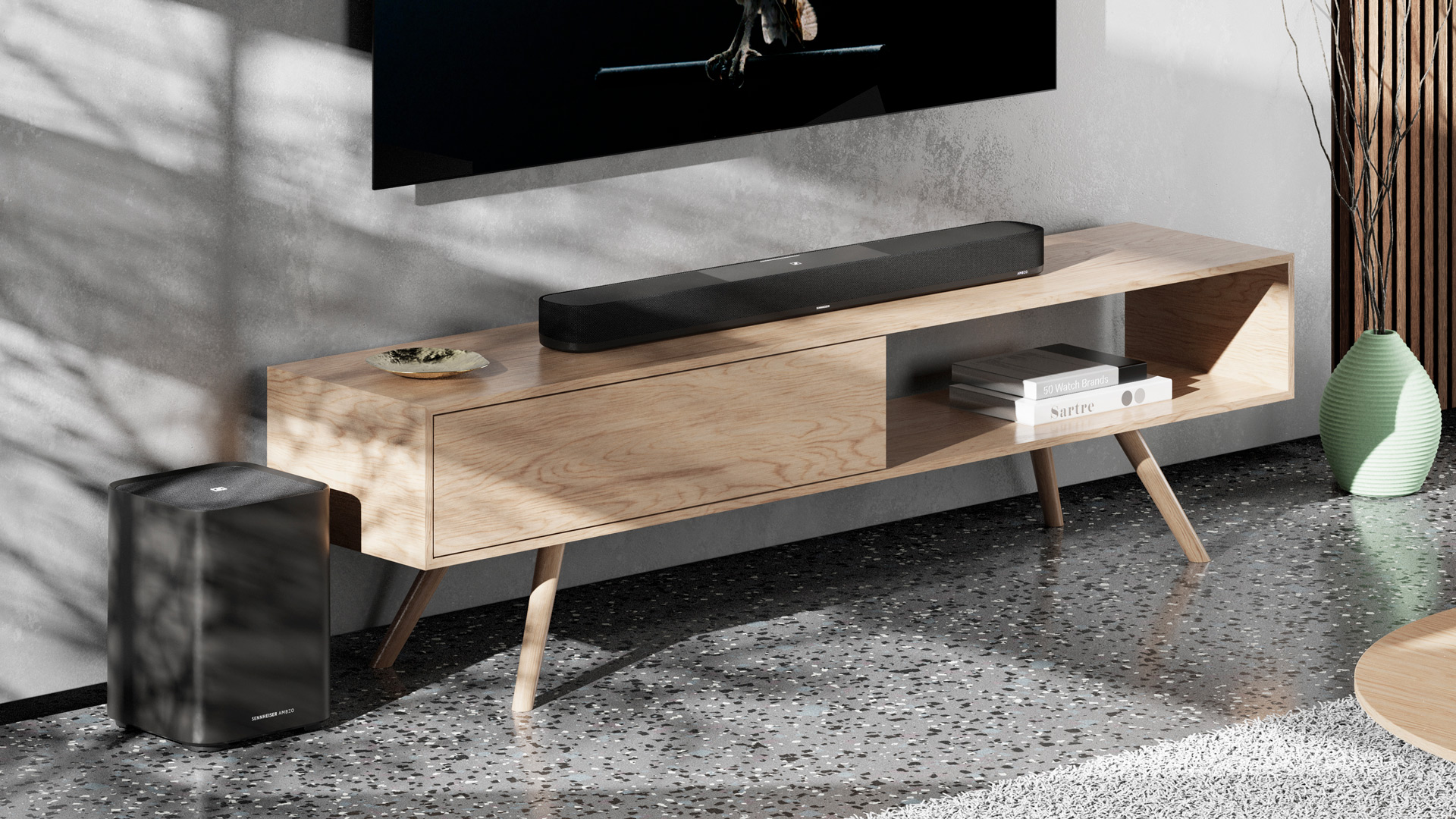Sennheiser má špičkový prostorový zvuk, za kterým se i gepard otočí. AMBEO Soundbar Plus jde do prodeje