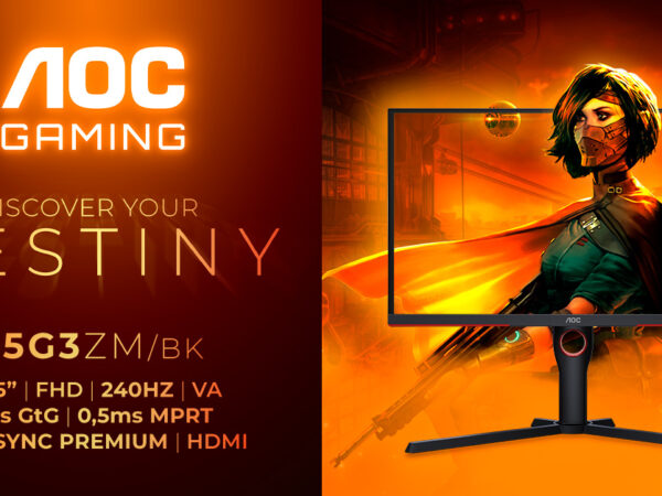 AGON by AOC uvádí na trh živý a vysoce kontrastní 24,5″ esportovní monitor s 240 Hz