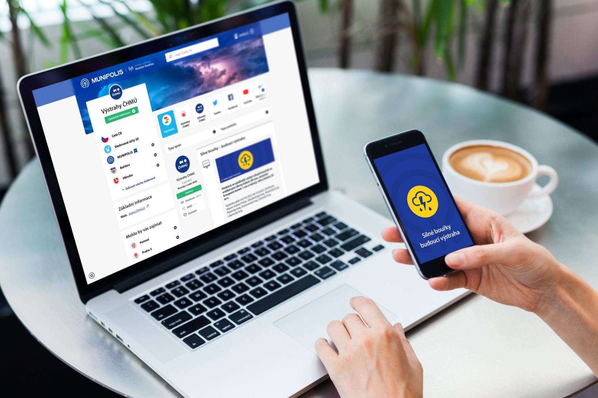 Výstraha o extrémním počasí nebo smogu od ČHMÚ přímo do mobilů Čechů. Informace díky Munipolis poputují nejrychleji v historii