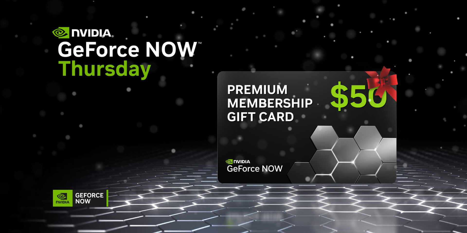GeForce NOW lze darovat jako vánoční dárek až na rok. Do knihovny přibývá 10 her