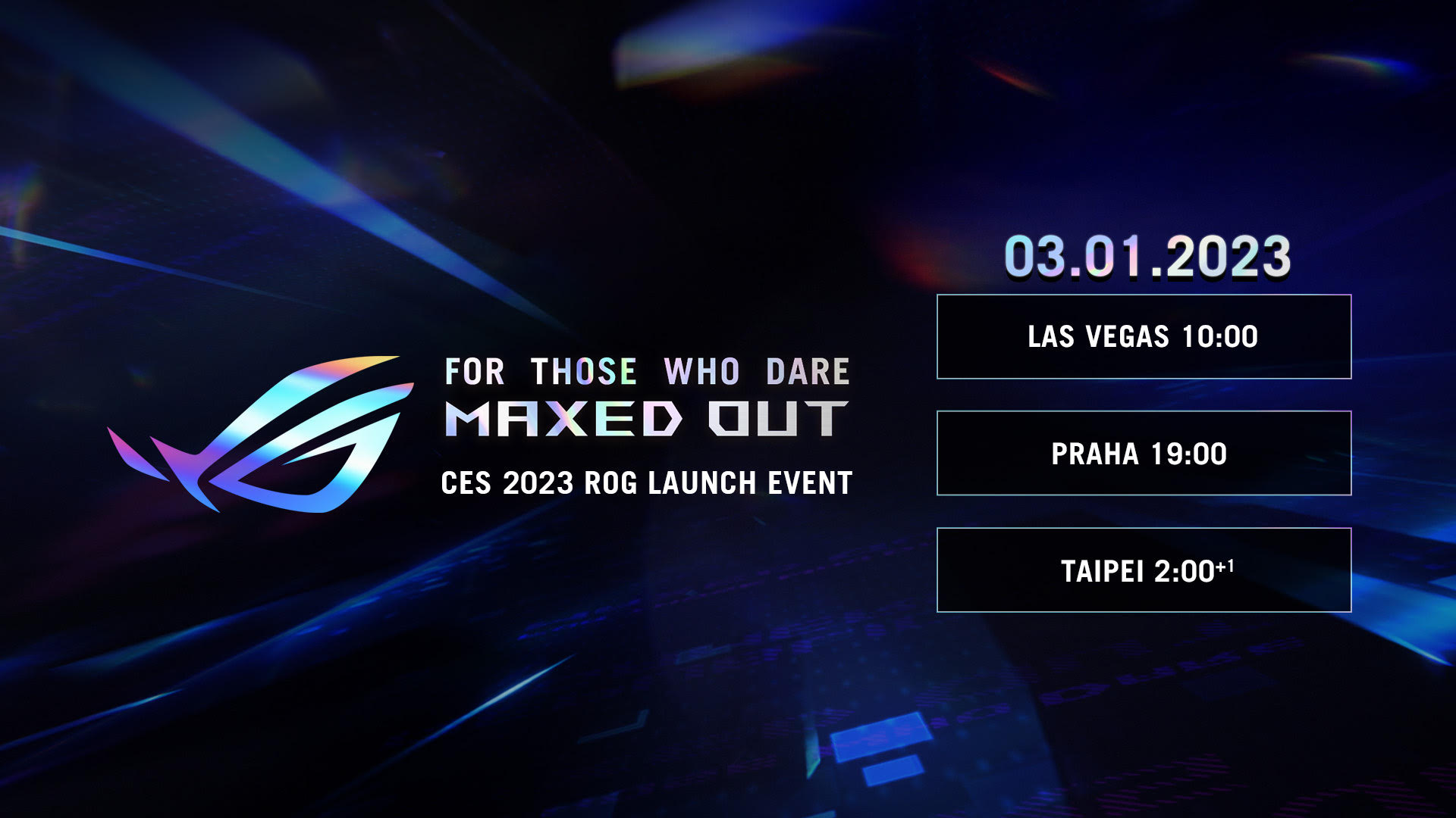 ASUS Republic of Gamers zve na virtuální akci For Those Who Dare: Maxed Out a exkluzivní showroomy v Las Vegas