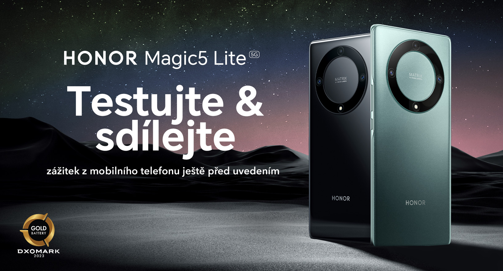 HONOR hledá testery: Otestujte a vyhrajte designový HONOR Magic5 Lite, který vydrží až 3 dny bez nabíjení!