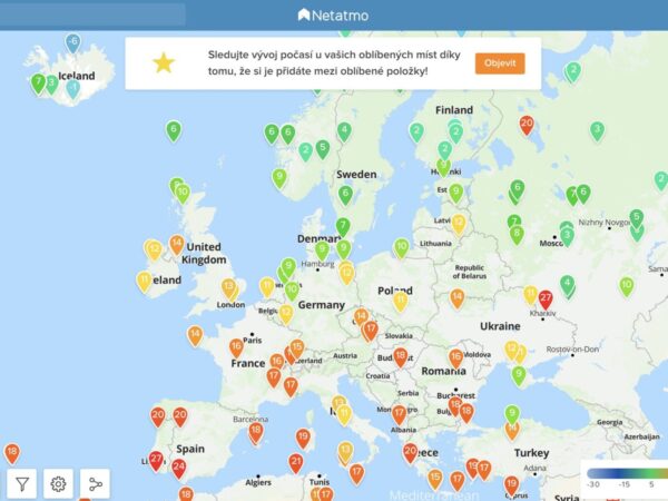 Netatmo sdružuje největší komunitu domácích meteorologických stanic  na světě