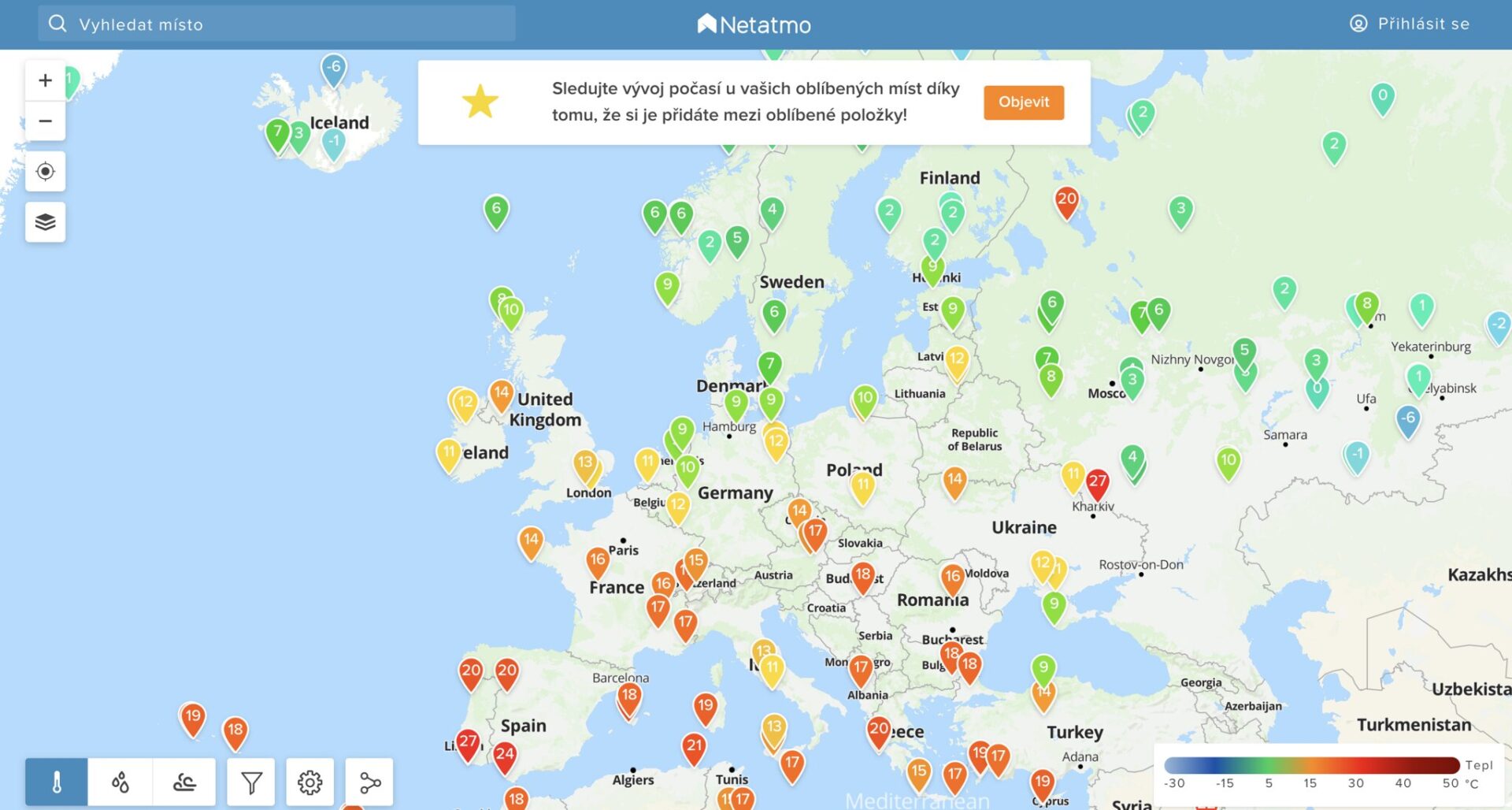 Netatmo sdružuje největší komunitu domácích meteorologických stanic  na světě