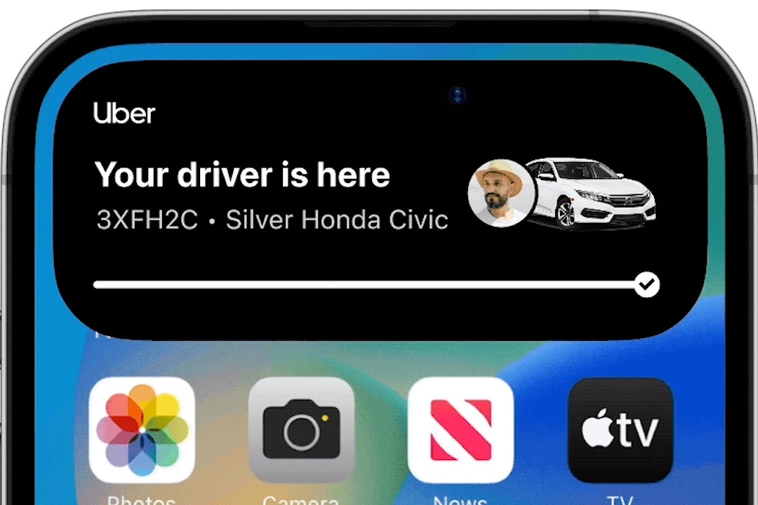 Aplikace Uber nově využívá živý widget na zamčenou obrazovku i Dynamic Island iPhonu 14 Pro