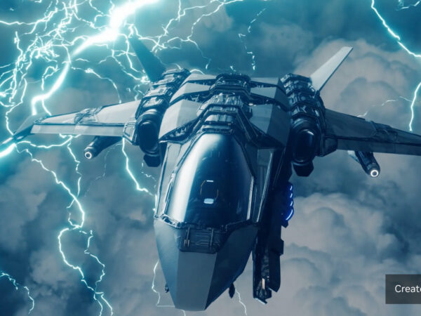 Animace futuristické stíhačky Moon Hawk poháněné elektřinou vznikla díky NVIDIA Studio