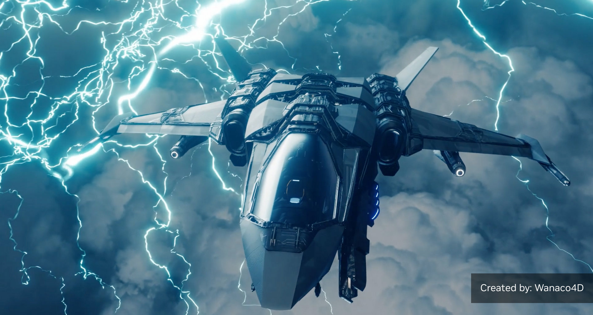 Animace futuristické stíhačky Moon Hawk poháněné elektřinou vznikla díky NVIDIA Studio