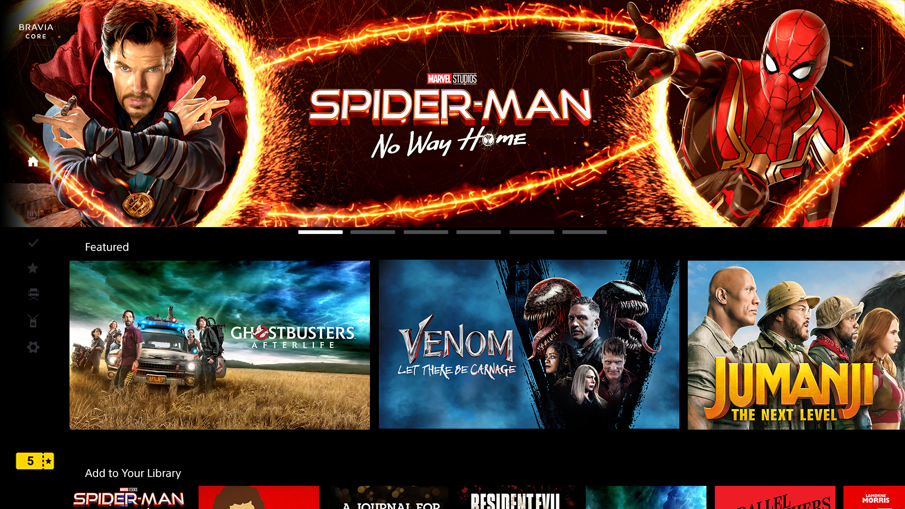 BRAVIA CORE – exkluzivní filmová aplikace Sony – poskytuje majitelům televizorů BRAVIA XR nejvyšší kvalitu streamovaného obrazu a největší výběr filmů IMAX Enhanced
