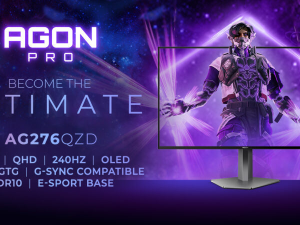Pohlcující obraz a výjimečný výkon OLED – AGON by AOC představuje 26,5″ OLED soutěžní herní monitor s 240 Hz: AGON PRO AG276QZD