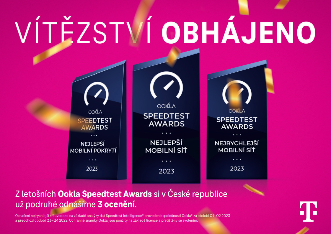 T-Mobile obhájil u Ookla prvenství za nejlepší a nejrychlejší mobilní síť i pokrytí