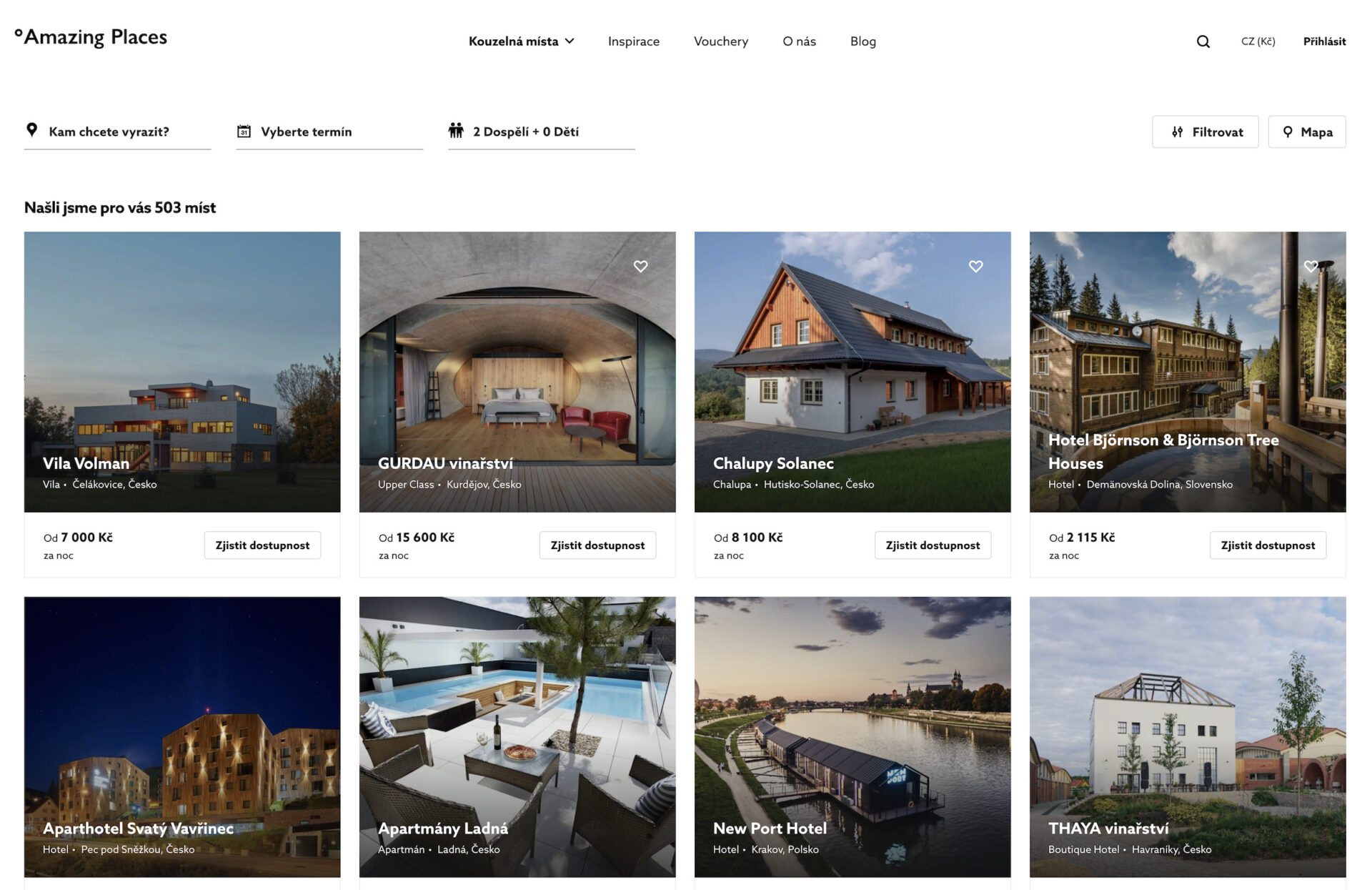 500 kouzelných míst v nabídce, 10 tisíc rezervací. Amazing Places zažívají boom