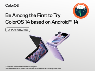 OPPO Find N2 Flip získá mezi prvními zařízeními nový ColorOS 14, založený na Androidu 14