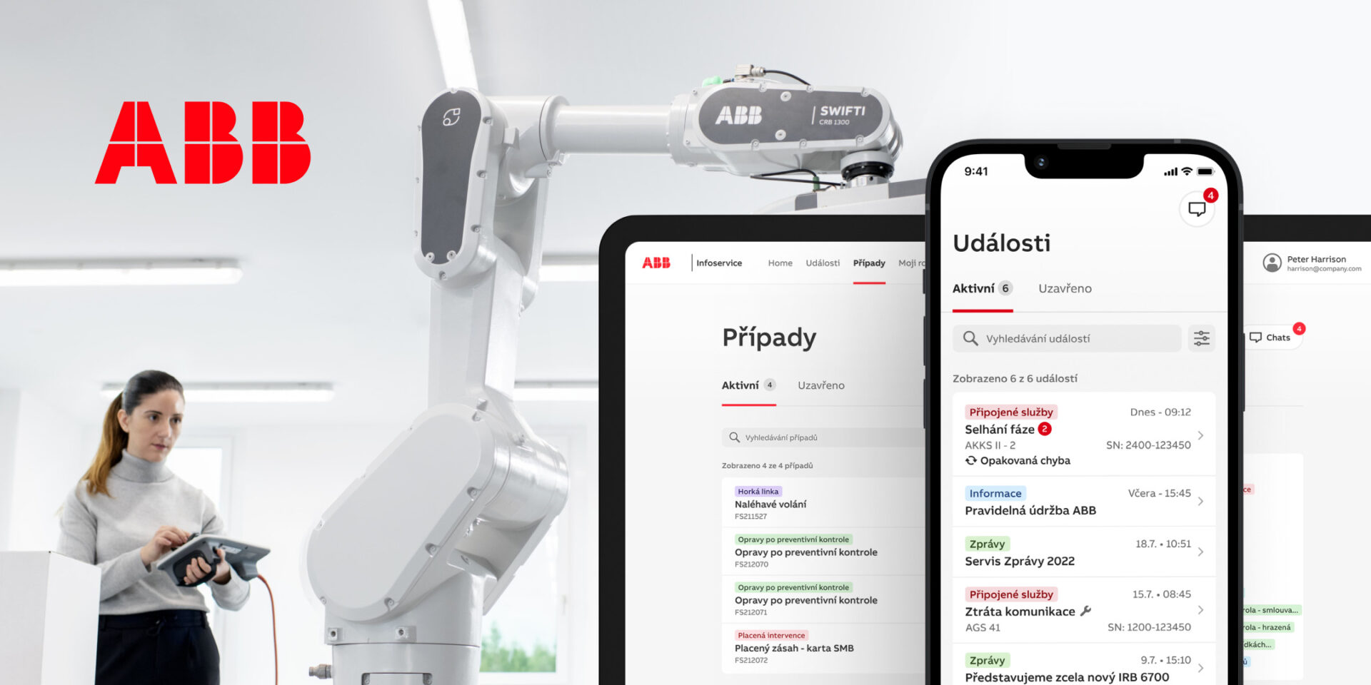 Společnost eMan vyvinula aplikaci pro ABB. Správa robotů nebyla nikdy jednodušší