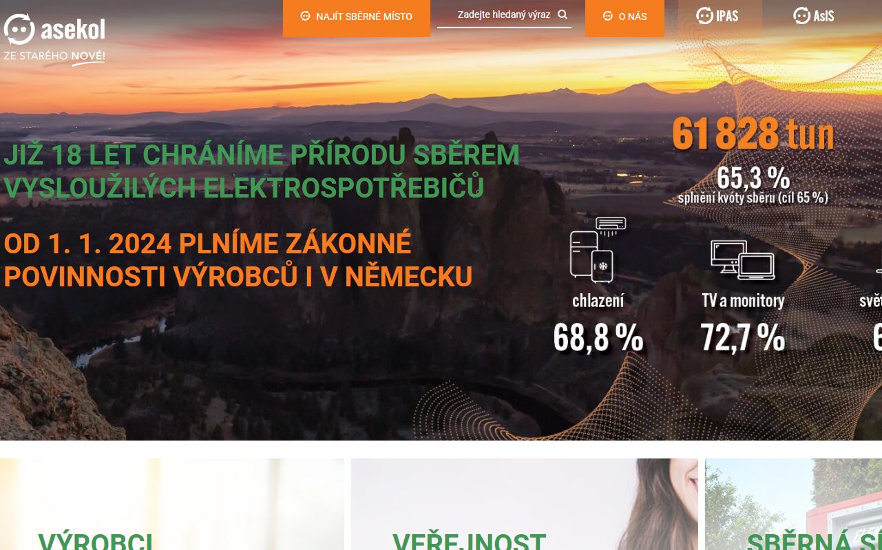 ASEKOL recyklací elektroodpadu loni ušetřil těžbu 44,8 tisíc tun surovin