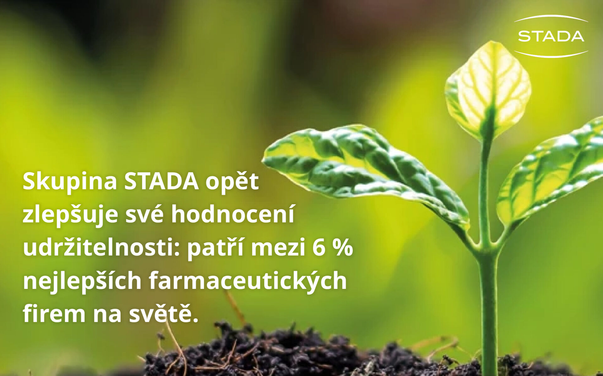 STADA opět zlepšila hodnocení udržitelnosti: patří mezi 6 % nejlepších farmaceutických firem na světě