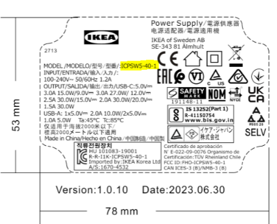 A label with text and symbols  Description automatically generated