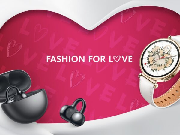 A heart shaped advertisement with a watch and kettlebells Description automatically generated