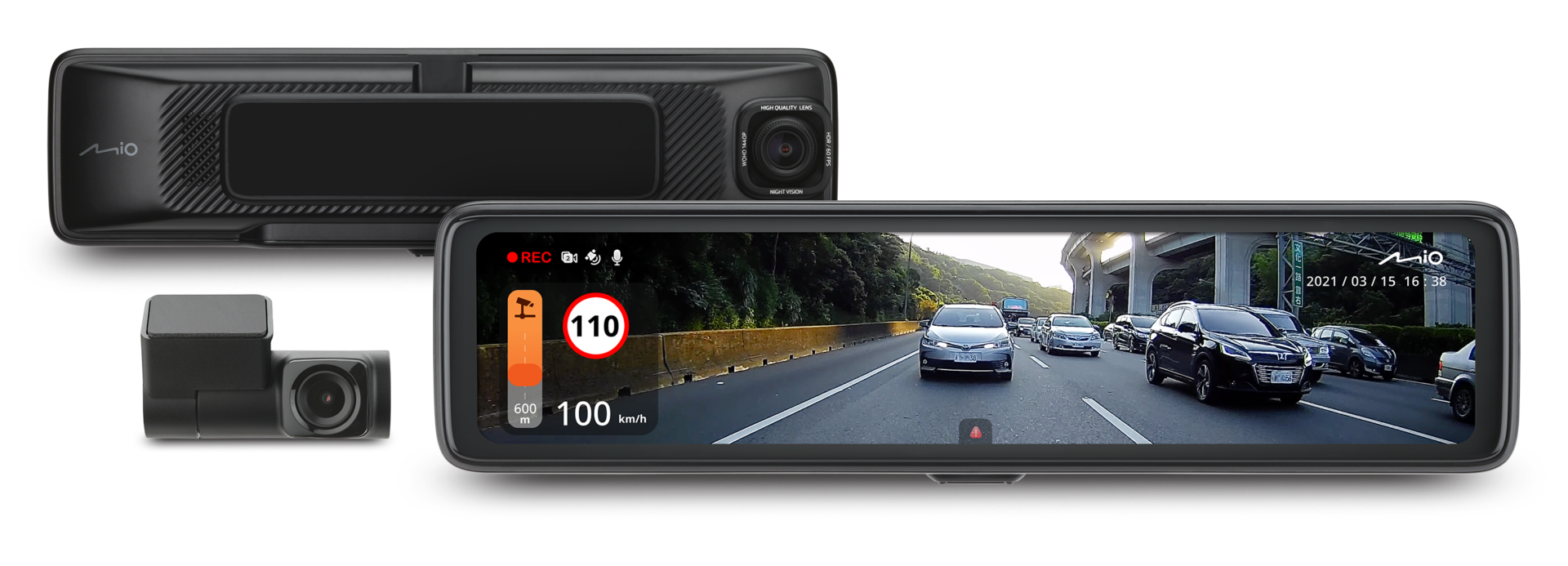 Mio uvádí prémiovou zrcátkovou autokameru MiVue R850T s 2.5K, antireflexním dotykovým displejem a zadní kamerou