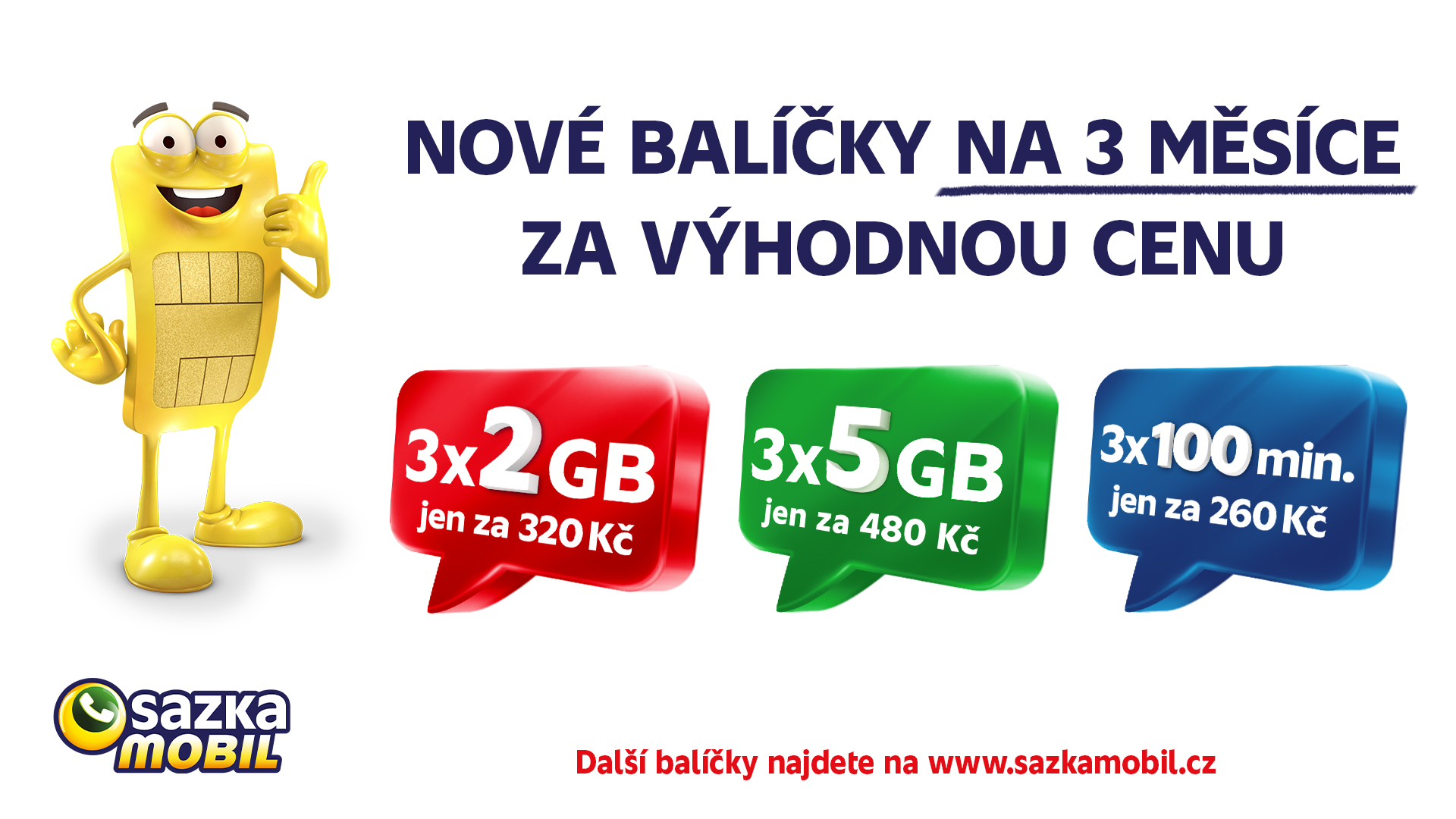 SAZKAmobil přichází s jarní nabídkou nových předplacených balíčků na tři měsíce za výhodnou cenu 
