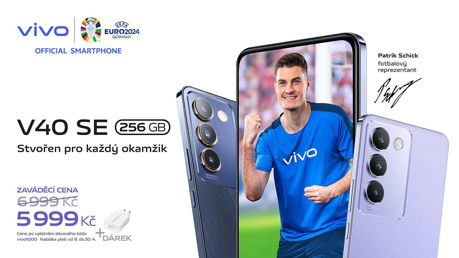 Společnost vivo dnes přináší na český trh dostupnou novinku V40 SE se speciální zaváděcí nabídkou