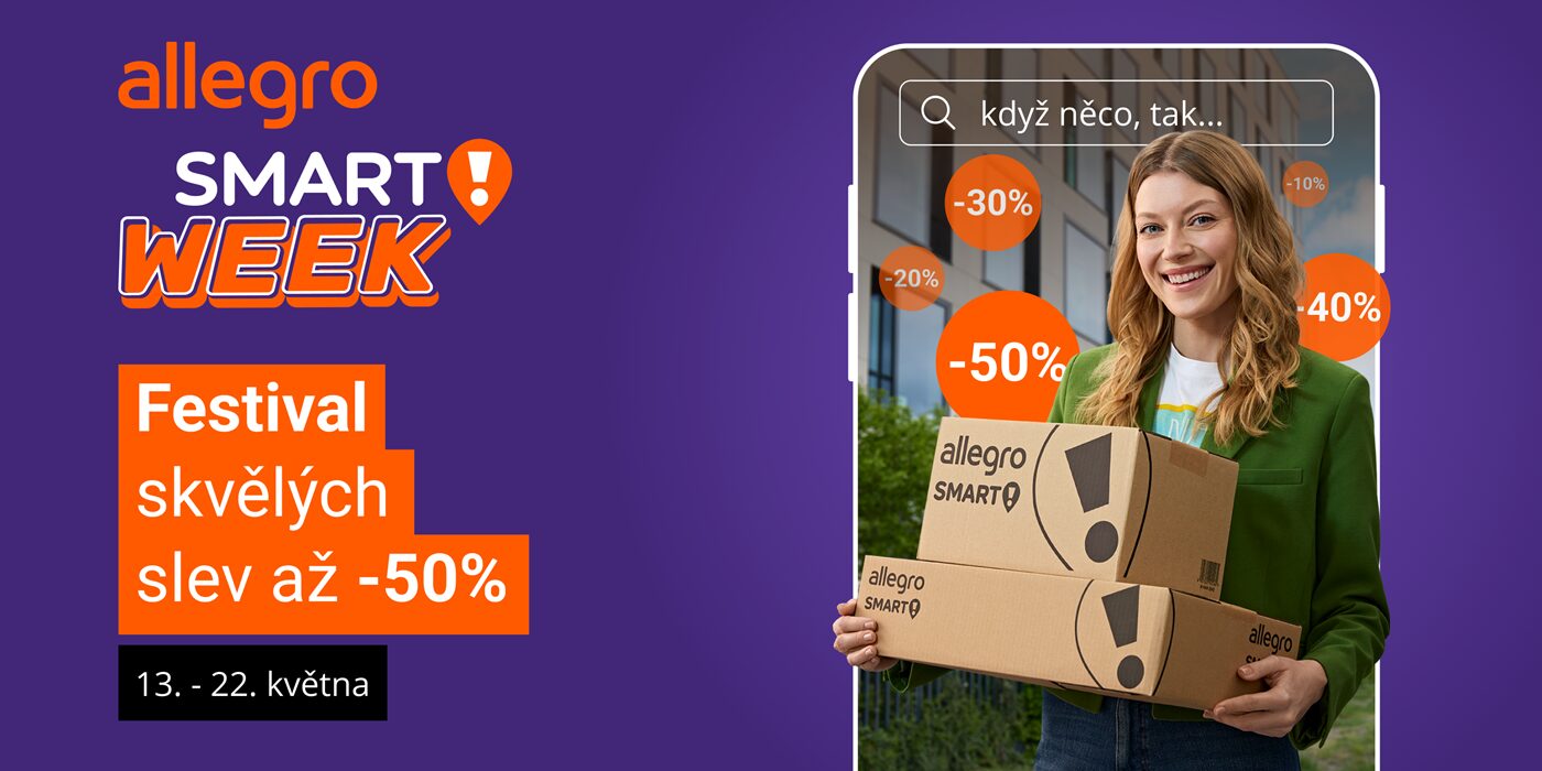 Allegro naplno startuje Smart! Week. Nabízí akční Smart! předplatné, v Česku program využívá již více než půl milionu zákazníků