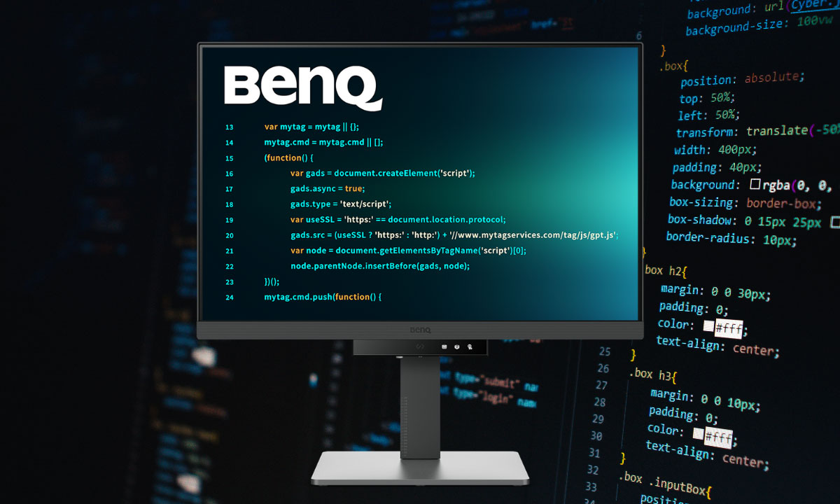 Nový monitor BenQ je vůbec prvním na světě určeným pro programátory