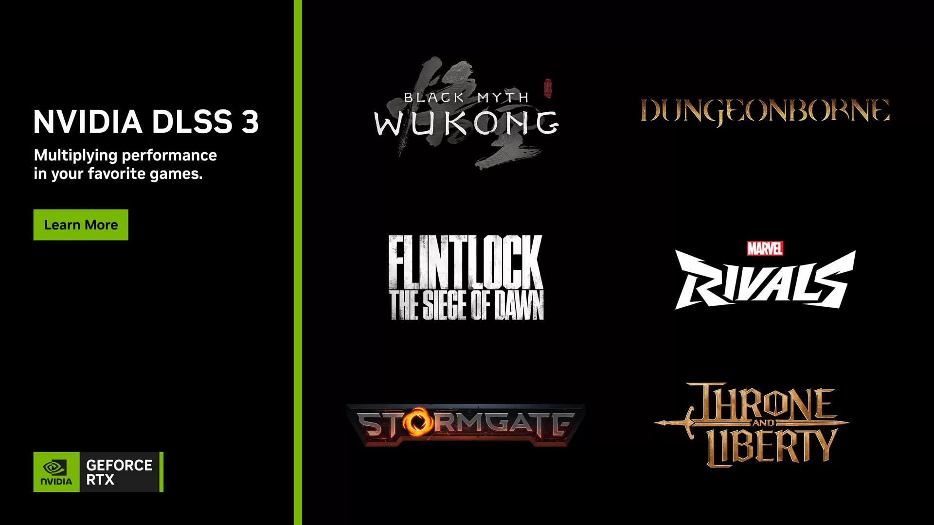 DLSS a Reflex s podporou ve Stormgate, Dungeonborne, Flintlock: The Siege of Dawn a dalších hrách