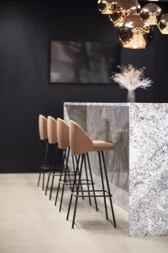 Obsah obrázku nábytek, váza, zeď, interiérový design  Popis byl vytvořen automaticky