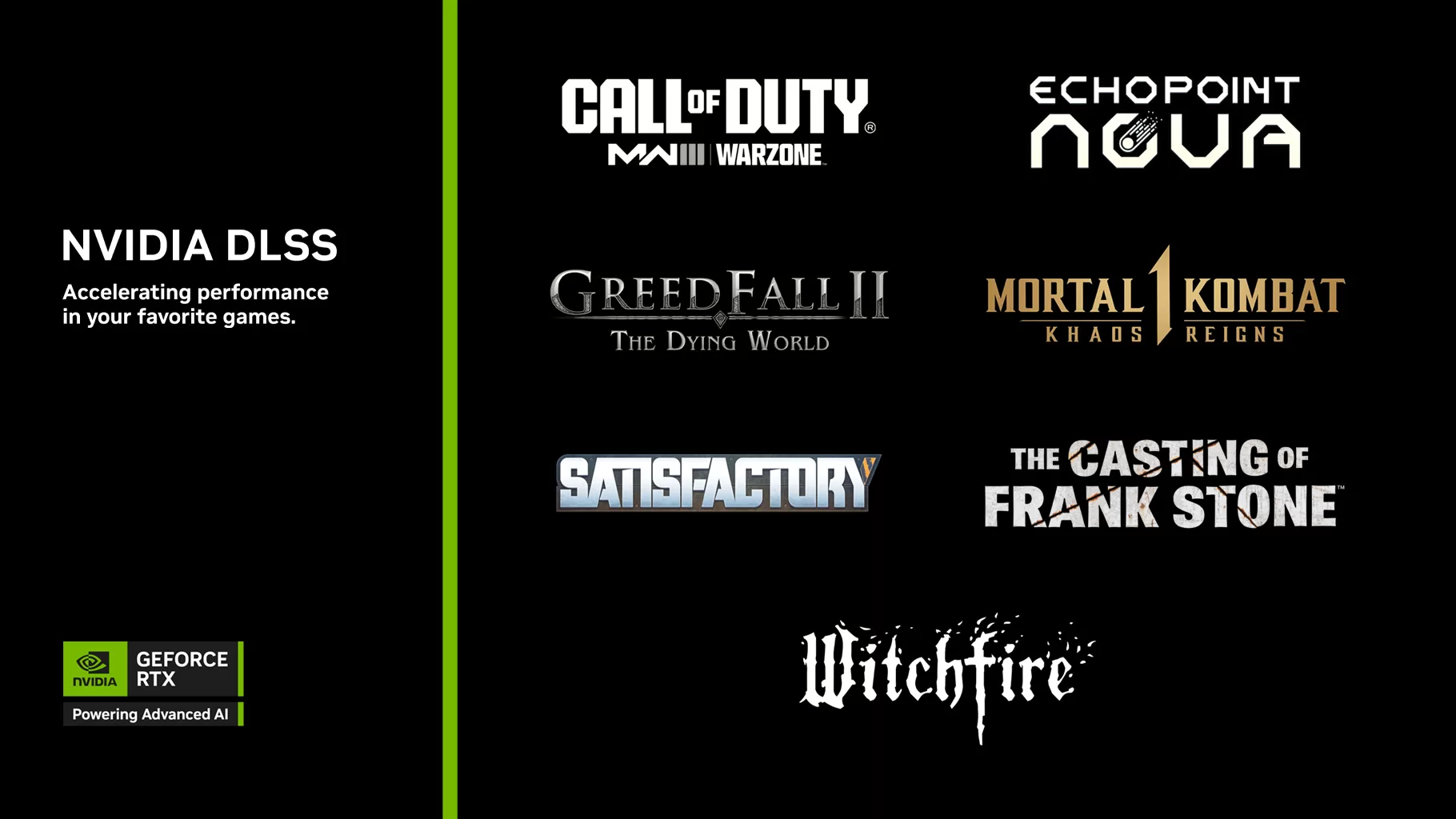 DLSS ve Witchfire, GreedFall II: The Dying World a dalších hrách