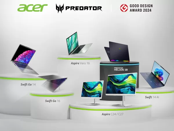 Zařízení Acer a Predator získala ocenění  G Mark na japonském udílení cen Good Design Awards 2024