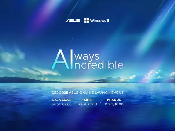 ASUS zve na virtuální prezentaci Always Incredible v rámci veletrhu CES 2025