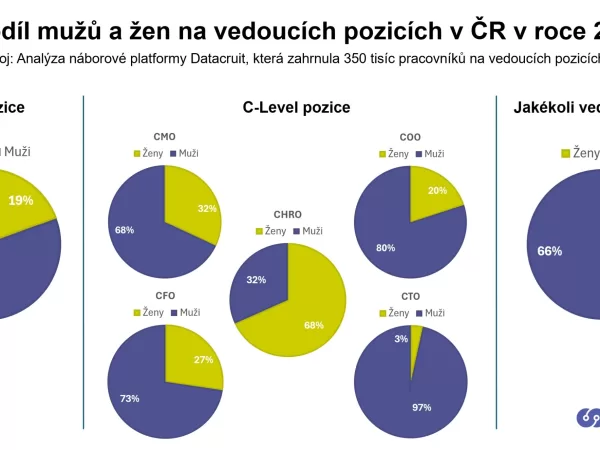 Diverzita na vedoucích pozicích: 81 % CEO jsou muži, podíl žen se zvyšuje jen zvolna