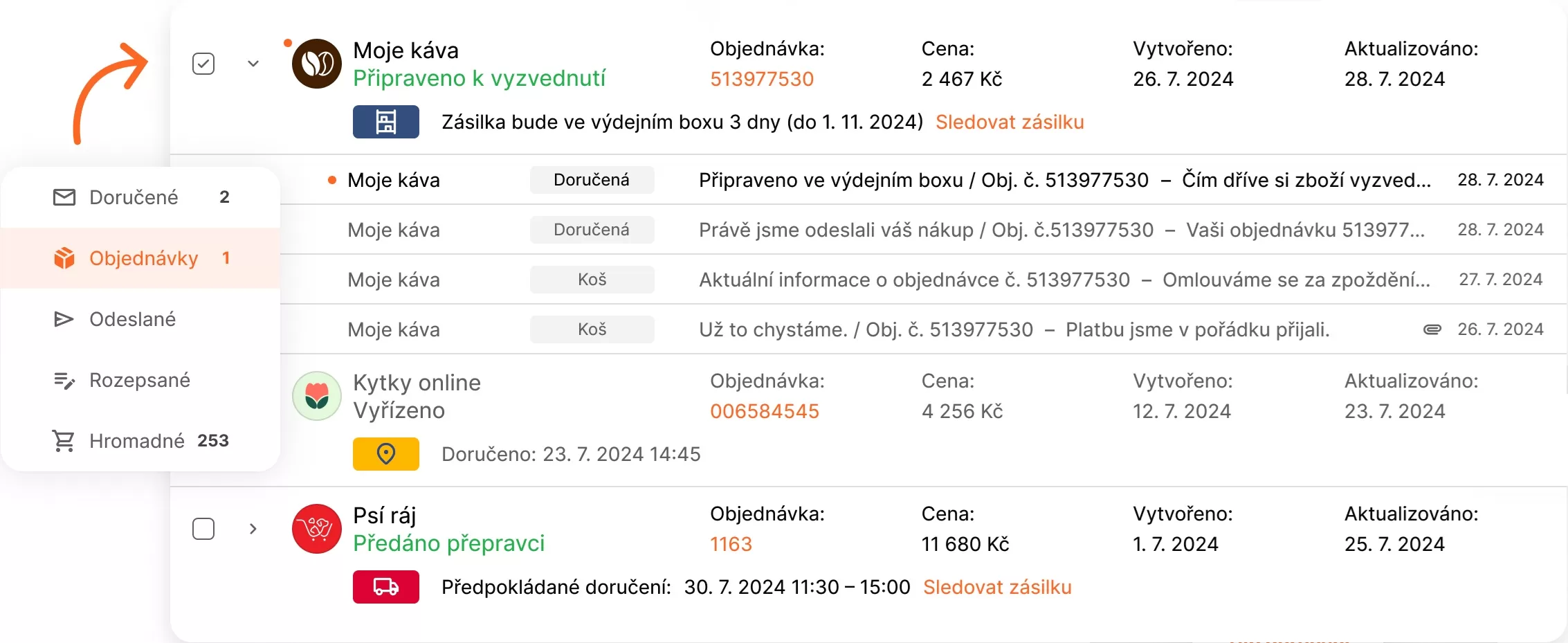 Konec chaosu v záplavě e-mailů. Email od Seznamu představuje novou funkci