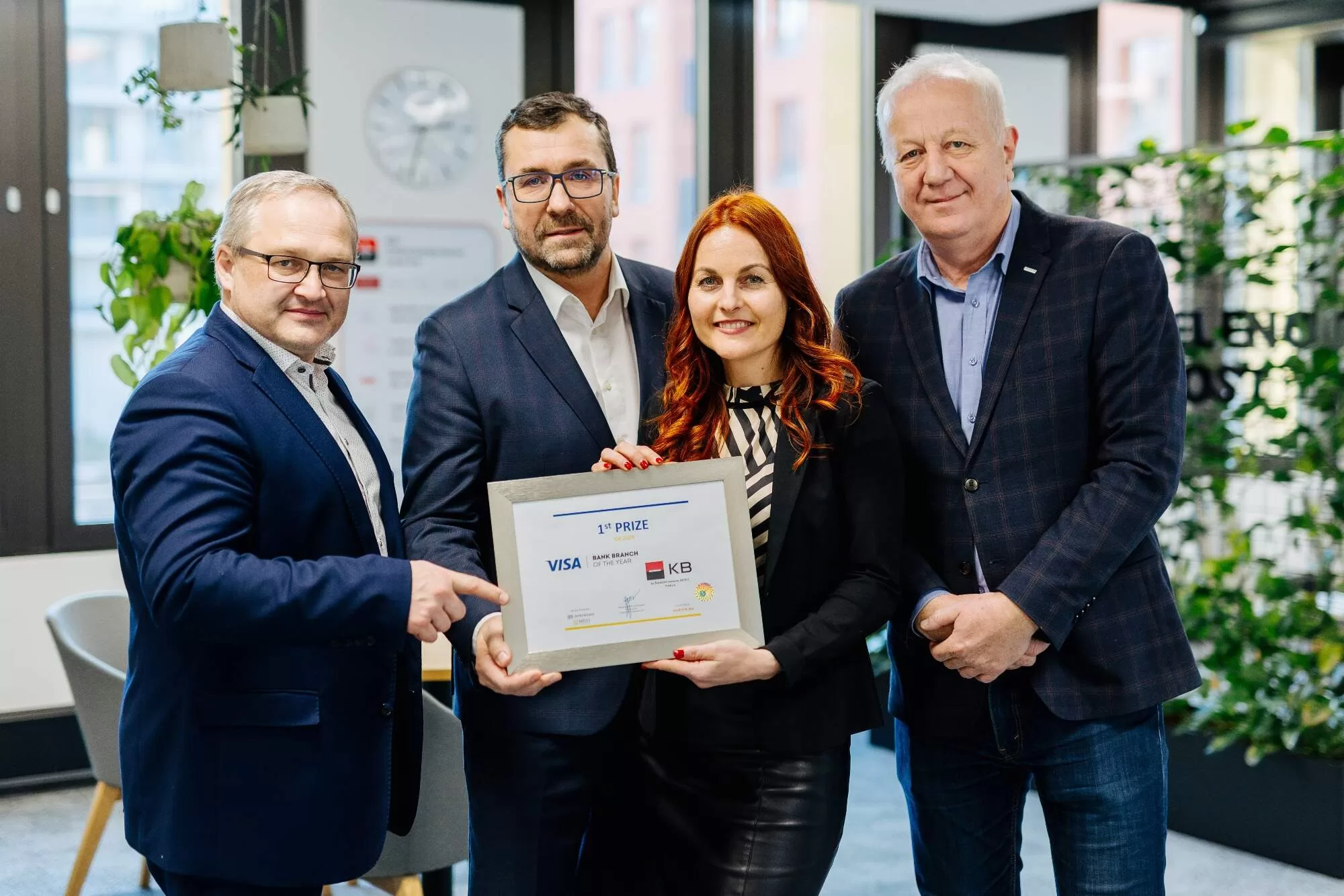 Visa Bank Branch of the Year 4. čtvrtletí 2024 – historicky první kolo soutěže ocenilo nejlepší tuzemské bankovní pobočky