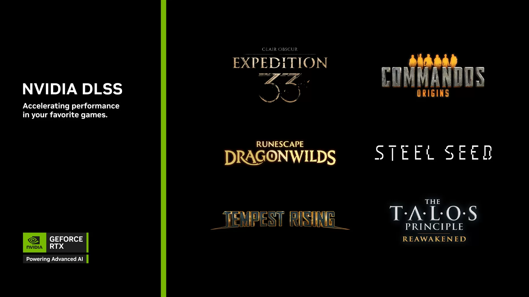 NVIDIA DLSS ve více než 700 hrách aplikacích. Novinka Steel Seed nabízí plnou sadu funkcí