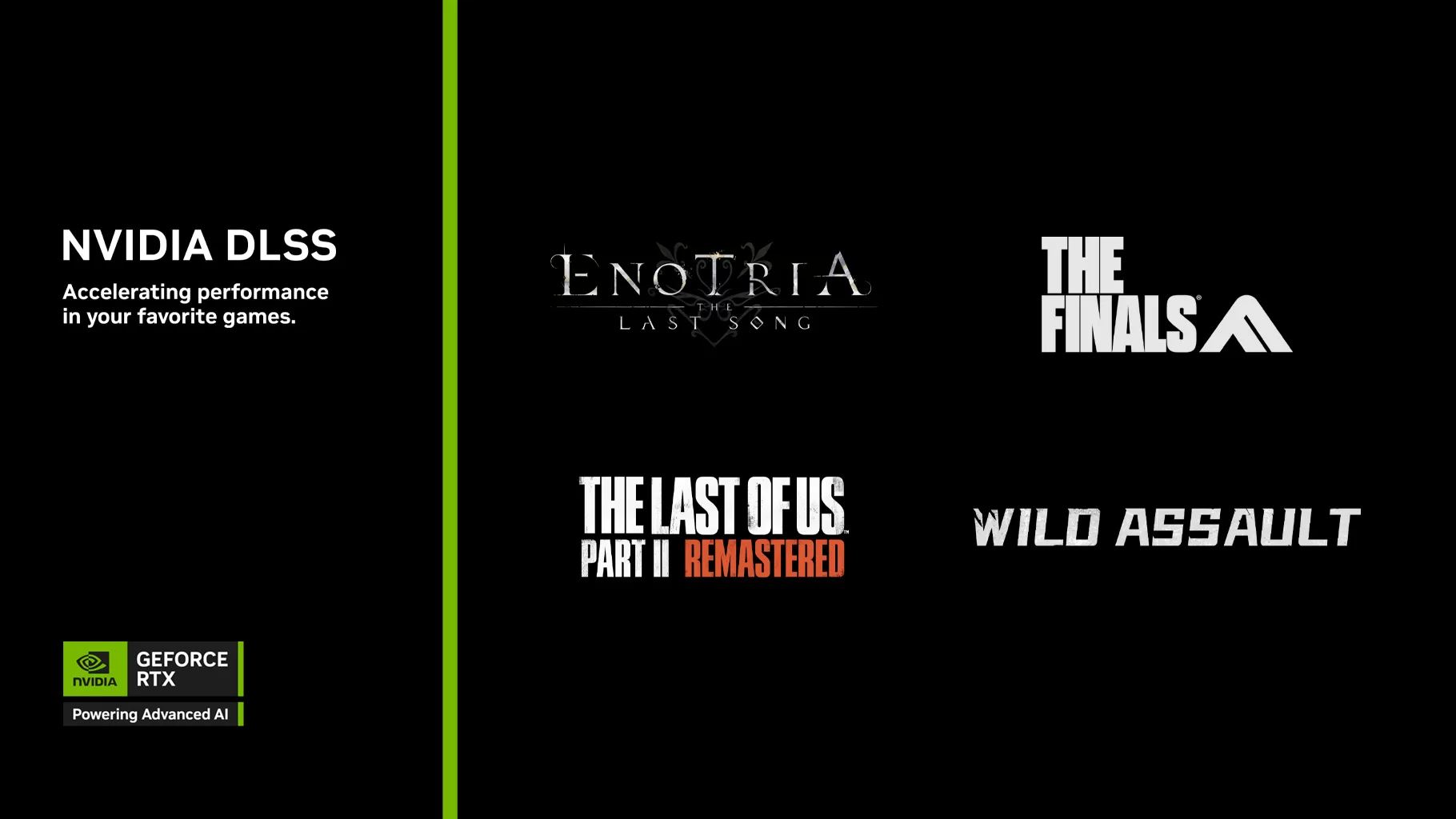 DLSS 4 nově v Enotria: The Last Song, THE FINALS a Wild Assault