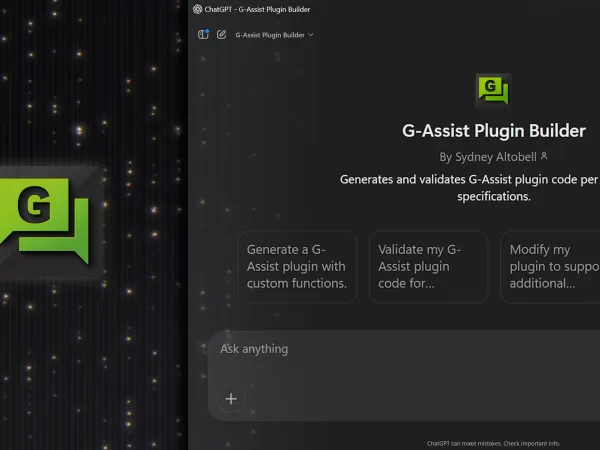 Nový nástroj umožňuje snadnou tvorbu pluginů pro Projekt G-Assist