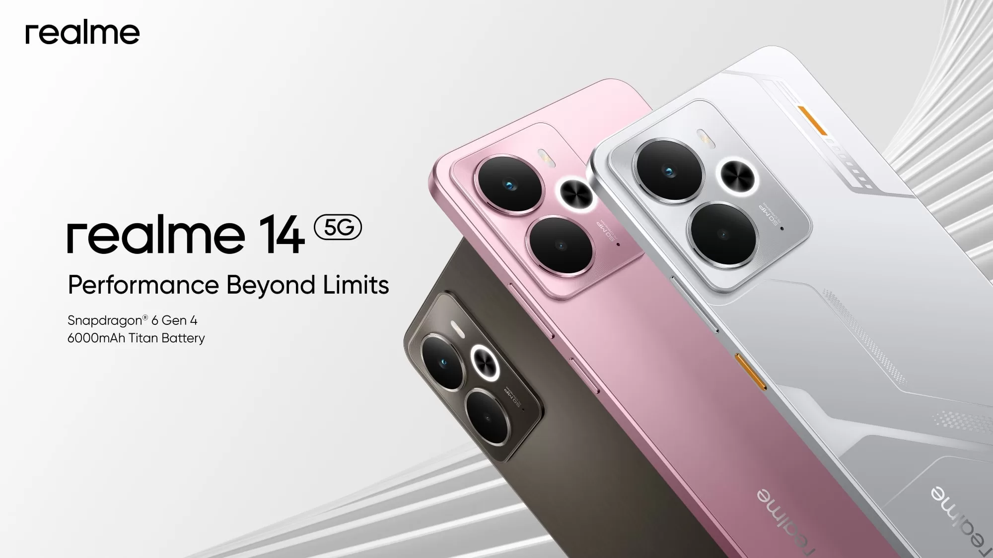 Šampion v dlouhé výdrži baterie:  řada realme 14 bude představena 6. května s cenami od 6 999 Kč.