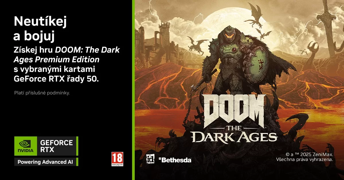 DOOM: The Dark Ages má Game Ready ovladače